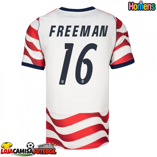 Camisa de Futebol Estados Unidos Alex Freeman #16 Equipamento Principal Mundo 2026 Manga Curta